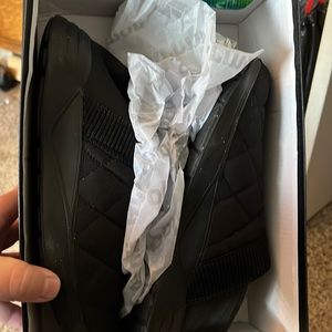 black mens clogs . new in box